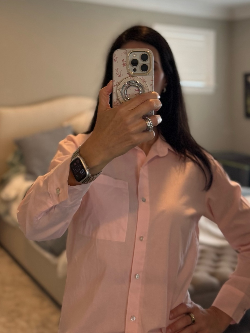 Sundry Light Pink Button-Front Shirt